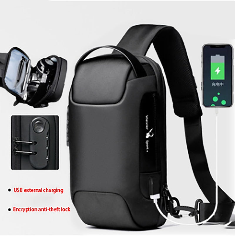 Waterproof USB Crossbody Bag | Multifunction Travel Bag | Super Trendz