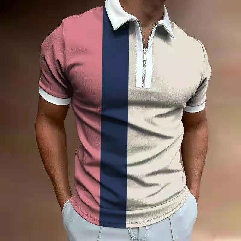 Men's Striped Polo Shirt – Stylish & Comfortable for Casual Wear
