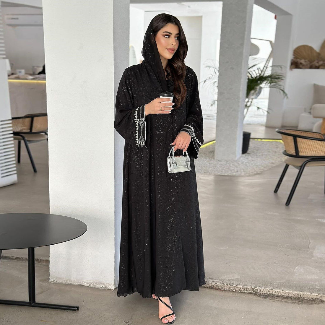 Elegant Muslim Modest Women's Abaya Cardigan – Stylish & Comfortable