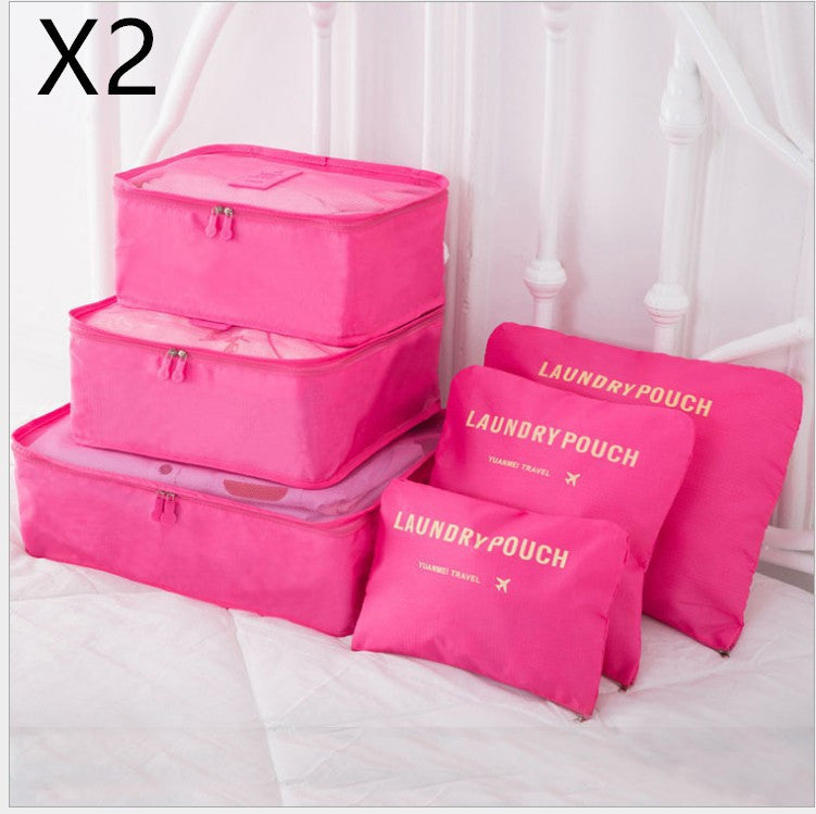 6-Piece Travel Storage Bag Set | Clothes Organizer | Super Trendz