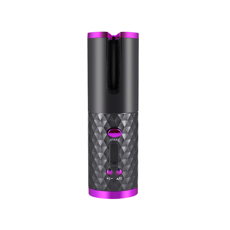 Rechargeable Automatic Hair Curler Women Portable Hair Curling Iron LCD Display Cerami LCD Display Ceramicc Curly Rotating Curling Wave Styer