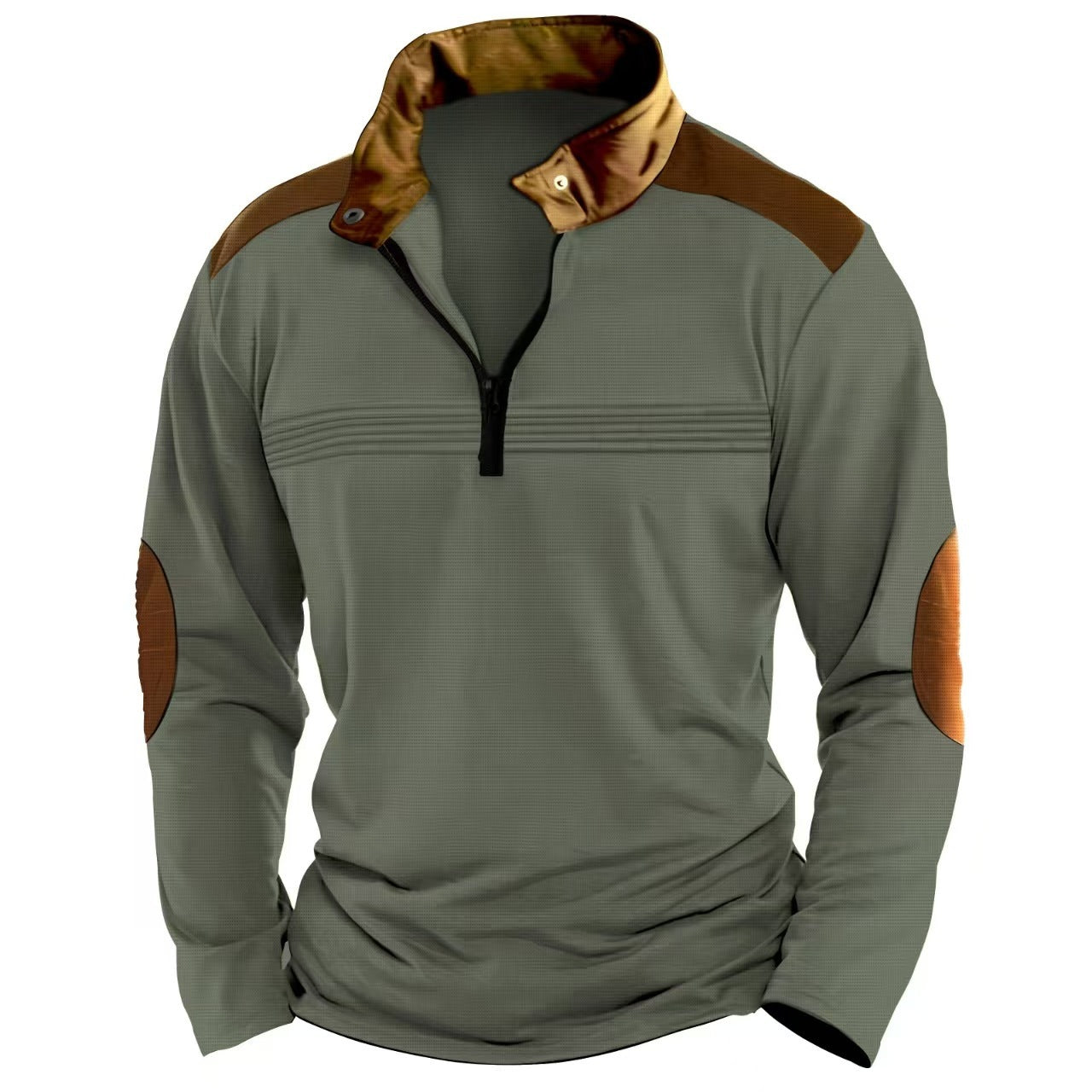 Men’s Long-Sleeve Zipper Polo Shirt | Stylish Sportswear| Super Trendz