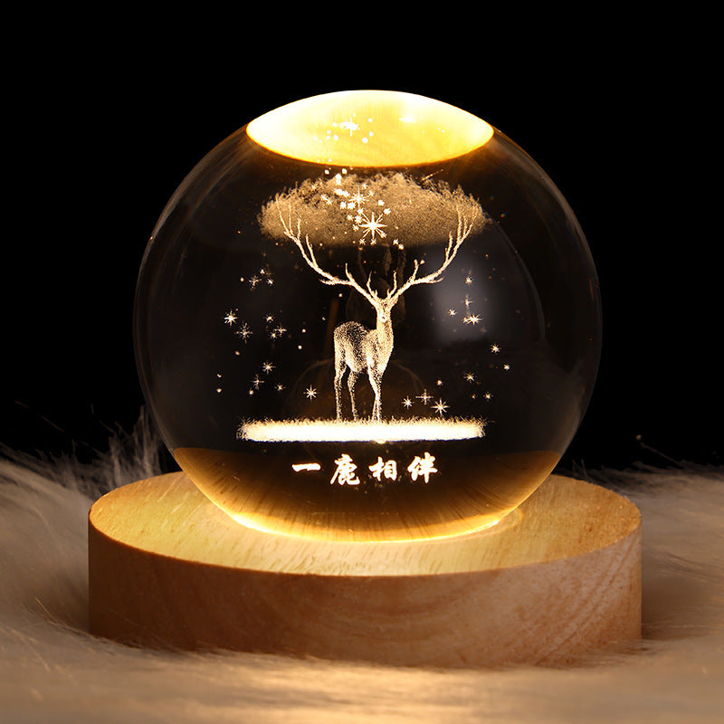 Moon Crystal Ball Night Lamp with the Luminous Starry Sky|Super Trendz