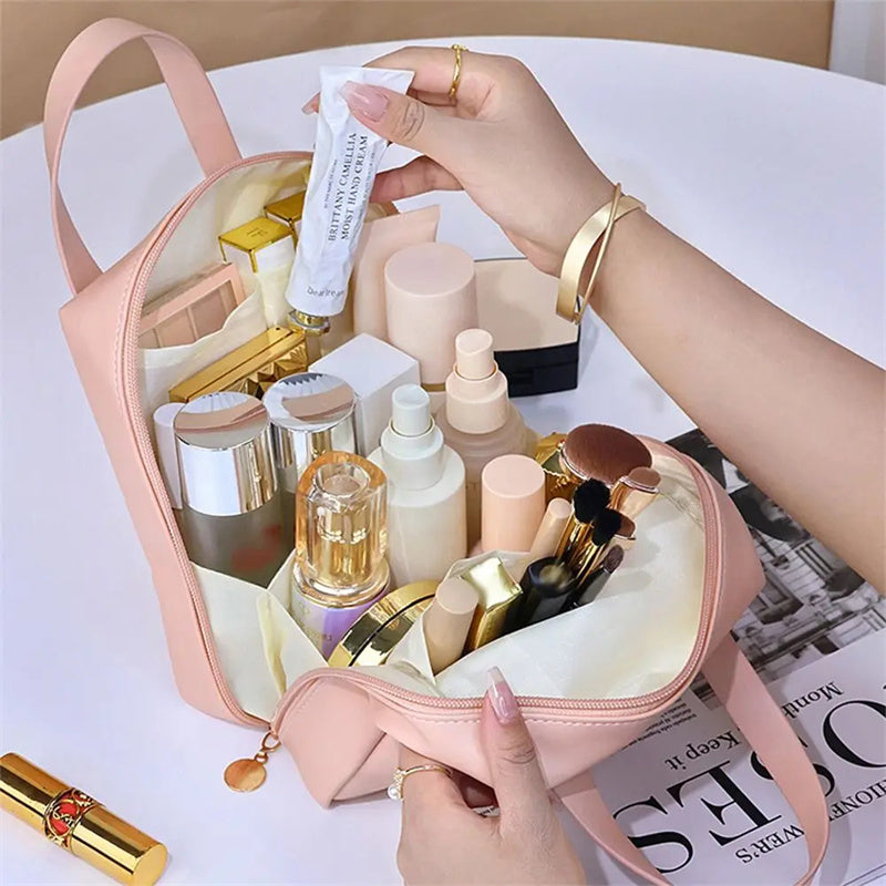 Luxury Leather Cosmetic Bag | Waterproof Travel-Friendly| Super Trendzs