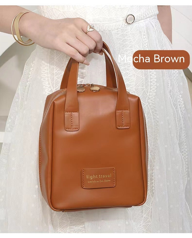 Luxury Leather Cosmetic Bag | Waterproof Travel-Friendly| Super Trendzs
