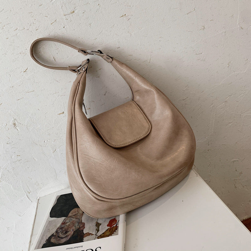 Stylish Single Shoulder Bag| Soft Leather Commuter Tote | Super Trendz