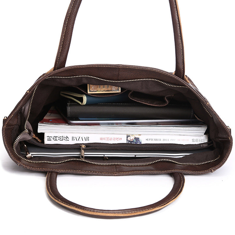 Leather Handbag | Large Capacity Tote Bag for Shopping | Super Trendz