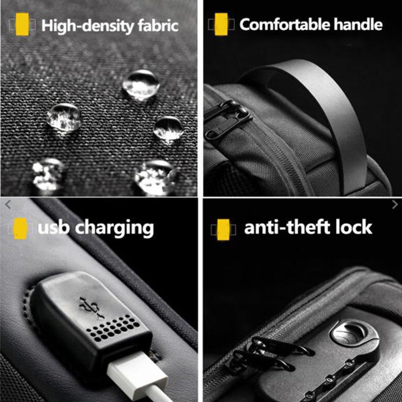 Waterproof USB Crossbody Bag | Multifunction Travel Bag | Super Trendz