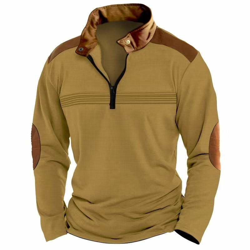 Men’s Long-Sleeve Zipper Polo Shirt | Stylish Sportswear| Super Trendz