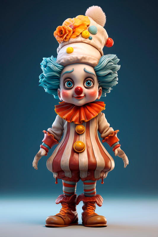 Enchanting Carnival Clown – A Delightful Fantasy Character