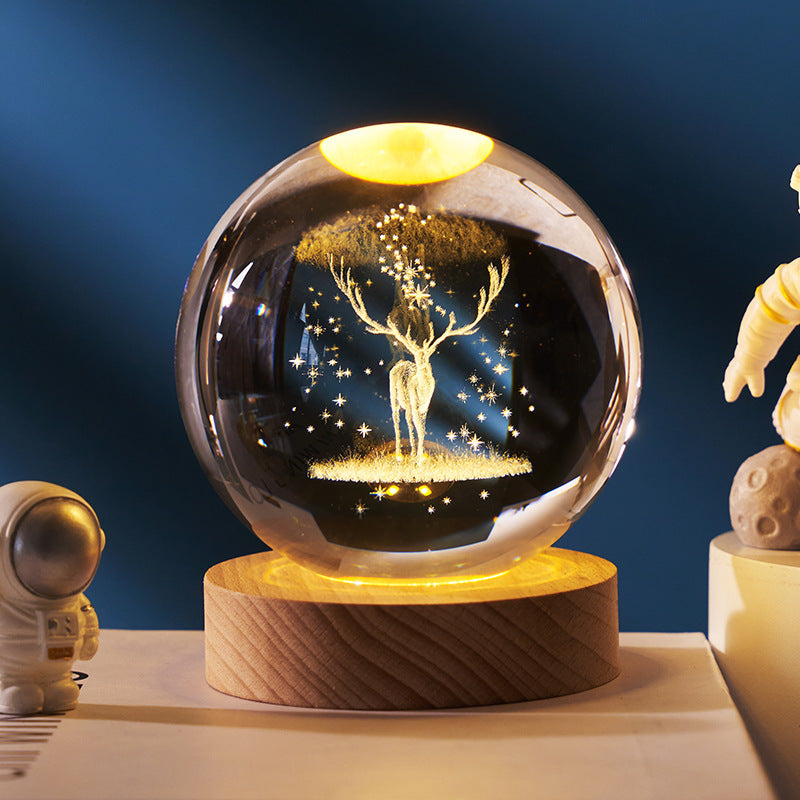 Moon Crystal Ball Night Lamp with the Luminous Starry Sky|Super Trendz