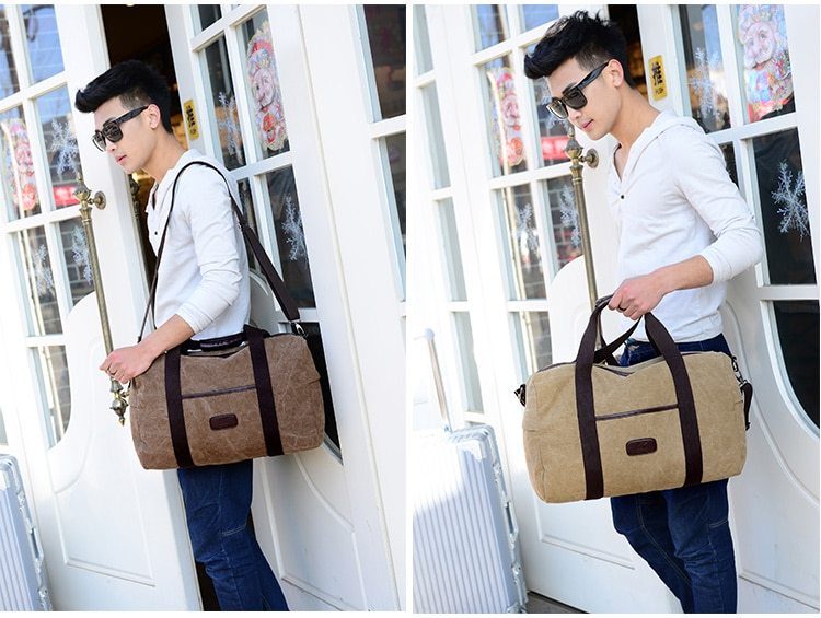 Vintage Canvas Travel Bag | Large Capacity Duffle | Super Trendz