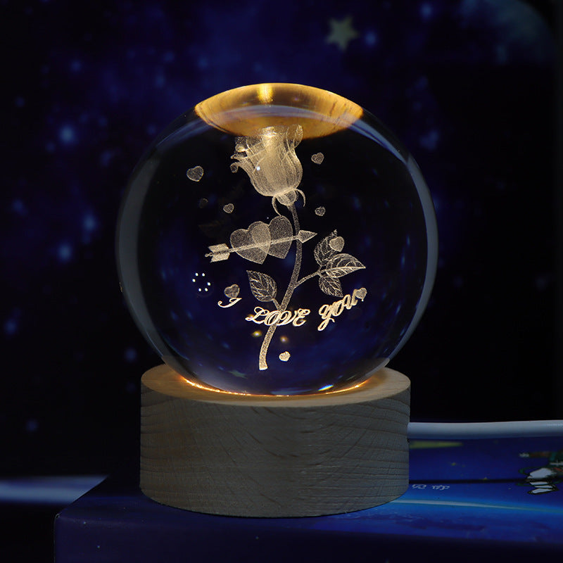 Moon Crystal Ball Night Lamp with the Luminous Starry Sky|Super Trendz