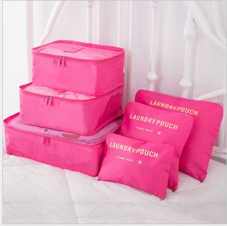 6-Piece Travel Storage Bag Set | Clothes Organizer | Super Trendz