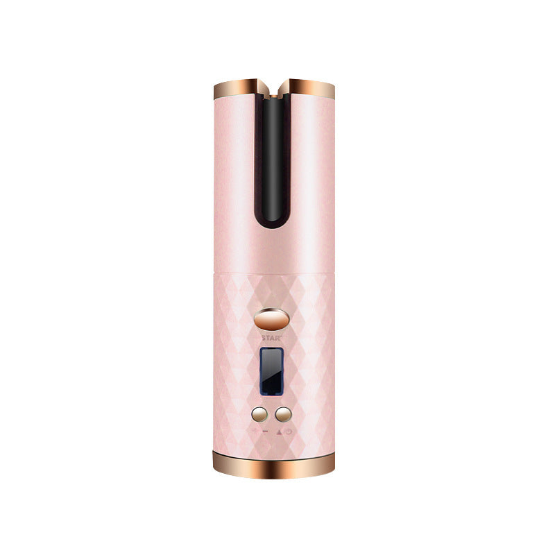 Rechargeable Automatic Hair Curler Women Portable Hair Curling Iron LCD Display Cerami LCD Display Ceramicc Curly Rotating Curling Wave Styer