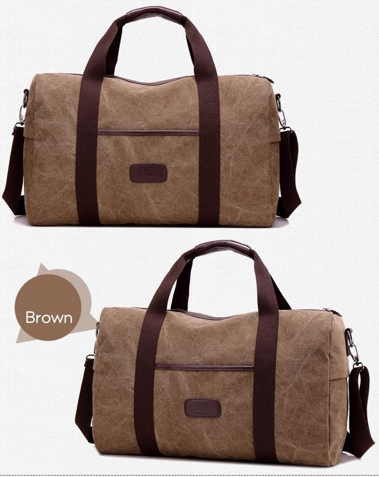 Vintage Canvas Travel Bag | Large Capacity Duffle | Super Trendz