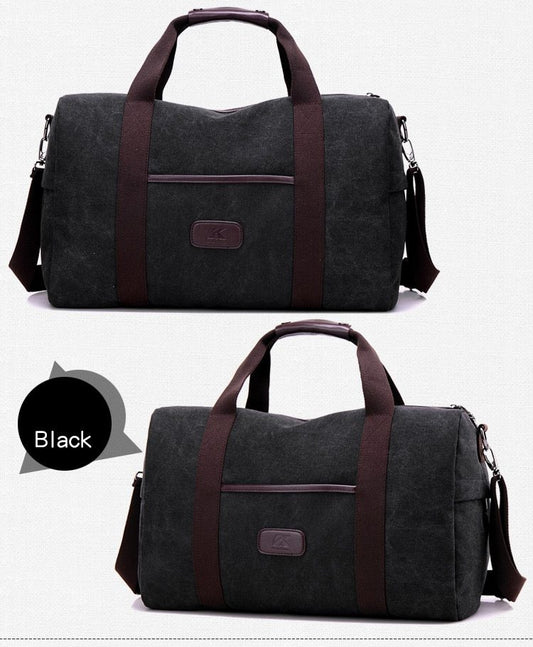 Vintage Canvas Travel Bag | Large Capacity Duffle | Super Trendz