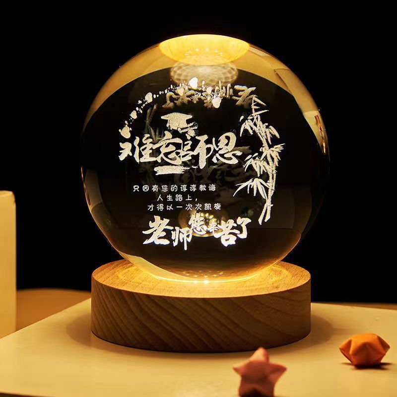 Moon Crystal Ball Night Lamp with the Luminous Starry Sky|Super Trendz
