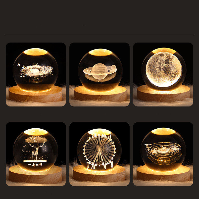Moon Crystal Ball Night Lamp with the Luminous Starry Sky|Super Trendz