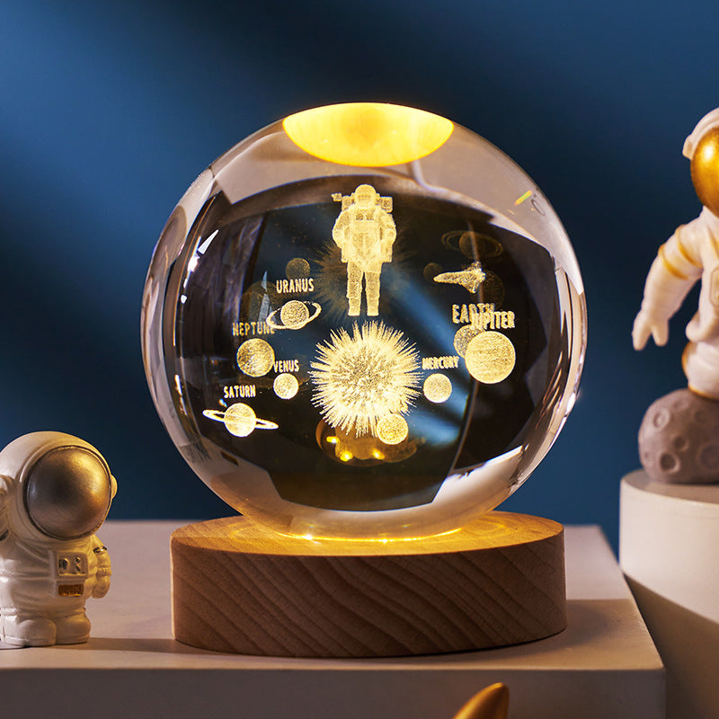 Moon Crystal Ball Night Lamp with the Luminous Starry Sky|Super Trendz