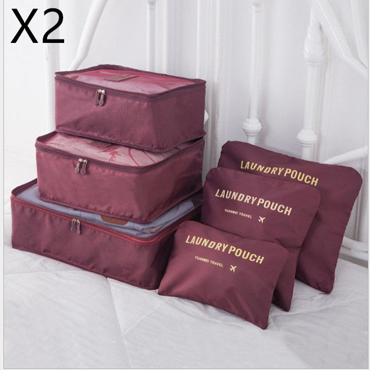 6-Piece Travel Storage Bag Set | Clothes Organizer | Super Trendz