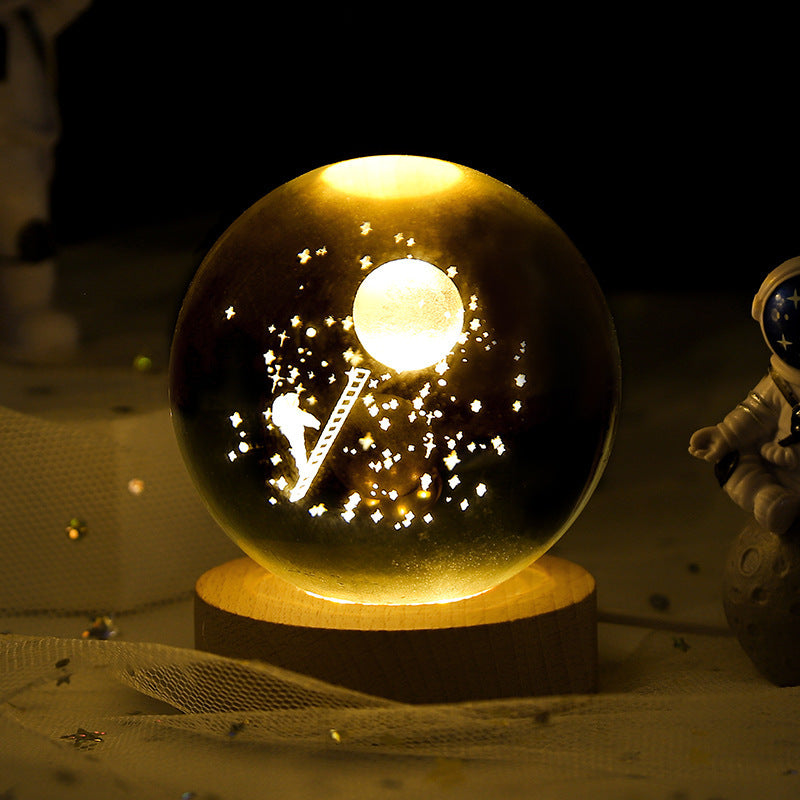 Moon Crystal Ball Night Lamp with the Luminous Starry Sky|Super Trendz