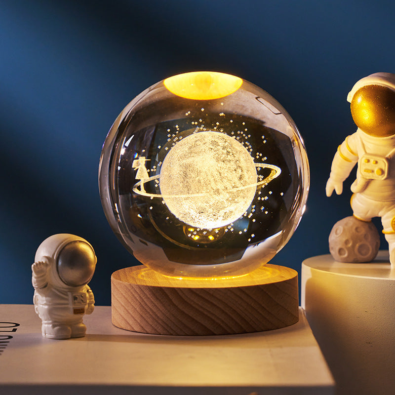Moon Crystal Ball Night Lamp with the Luminous Starry Sky|Super Trendz
